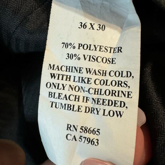 Nordstrom Rack Men's Flat-Front Black Dress Pants Tapered Leg Size 36x30 - Picture 10 of 10